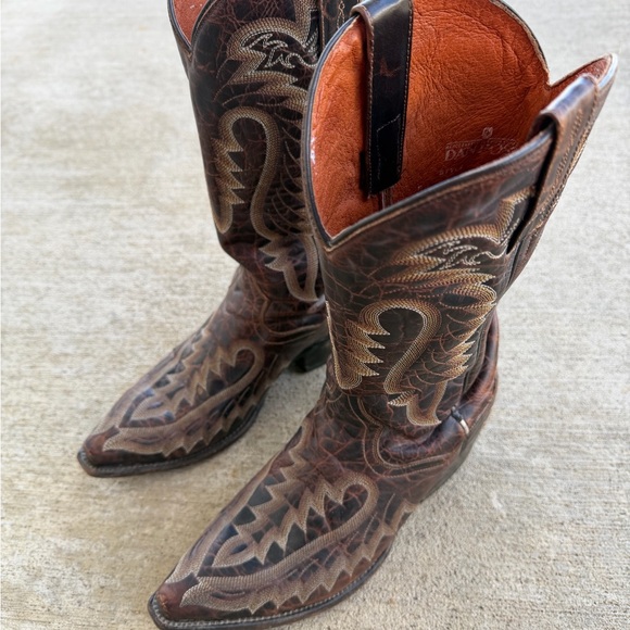 Dan Post DP3612 Men's Chocolate Leather Atticus Western Boots Size 7.5 D
